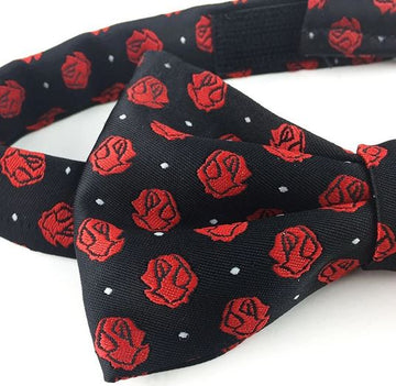 Masonic Rose Croix polkadot Bow Tie with Red Logo